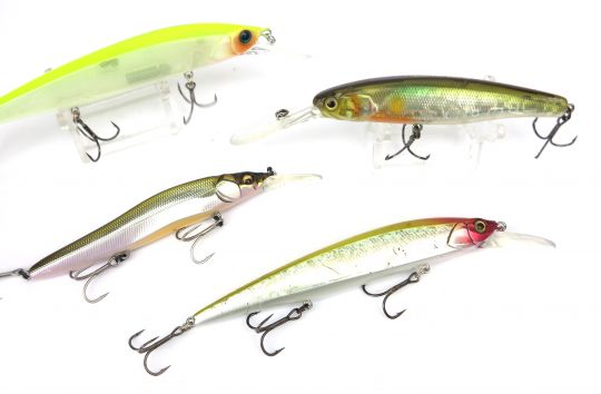 Echantillon des jerkbait et longbill minnows que j'utilise l'hiver.