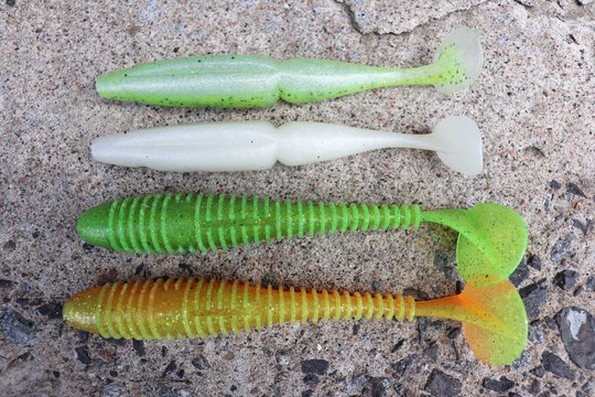 One Up Shad et Fat Swing Impact, efficaces en montage texan.