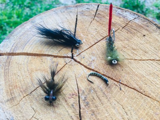 Voici une sélection de mouches qu'utilise l'auteur pour traquer les carpes à vue
