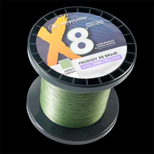 Selon le diamètre de la tresse, la couleur sera soit Army Grey soit multicolore.