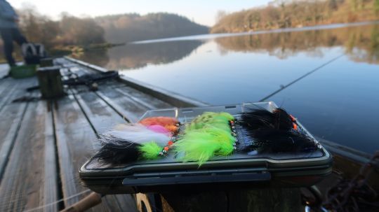 Le choix du streamer se fait en fonction des conditions (couleur et température de l'eau) mais aussi de l'humeur des poissons.