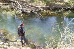 Pesca al cavedano nel fiume