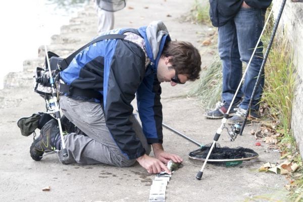 Pesca ad Angers sul Maine, una scuola di pesca in strada